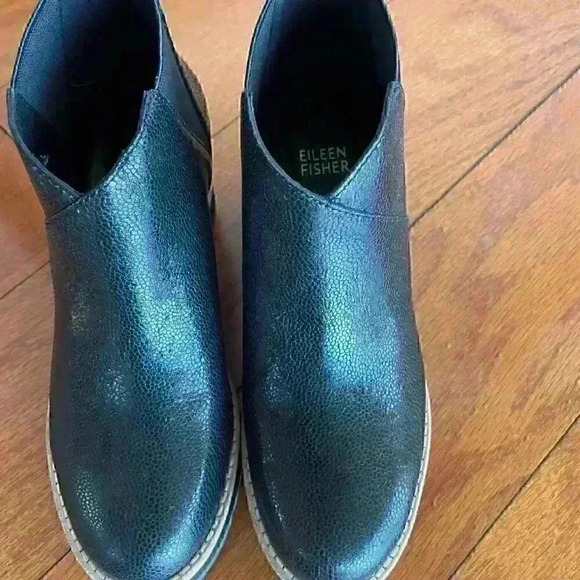 Eileen Fisher Caddy Black Embossed Size 5.5.BRAND NEW (Save $70.00) - Picture 7 of 9